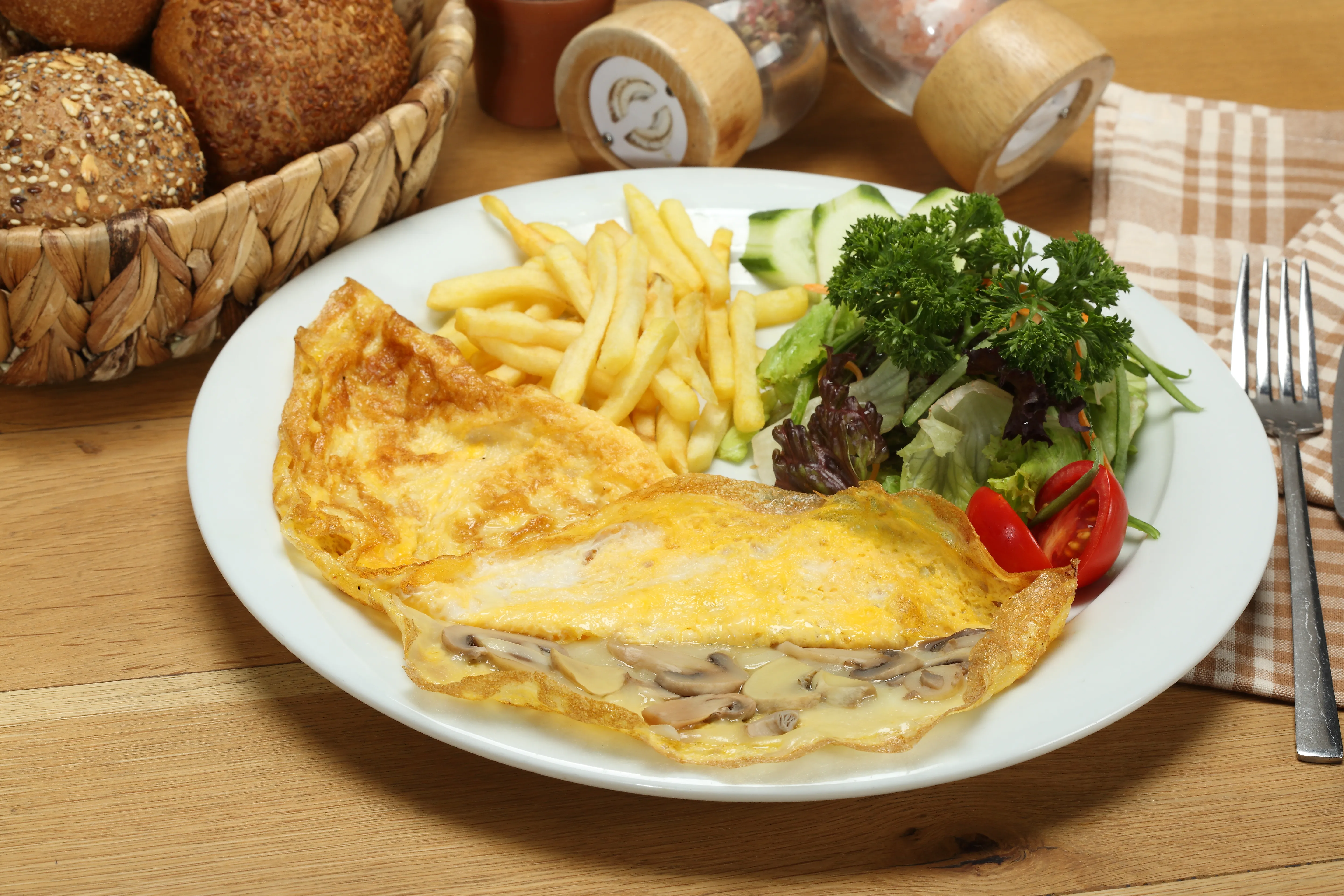 Mantarlı Kaşarlı Omlet